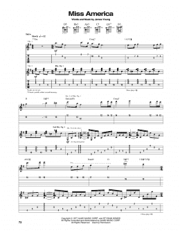 page one of Miss America (Guitar Tab)