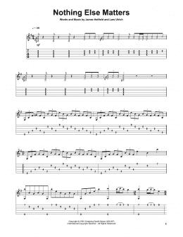 page one of Nothing Else Matters (Solo Guitar)