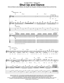 page one of Shut Up And Dance (Guitar Tab)