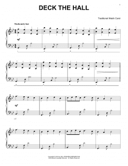 page one of Deck The Hall (Piano Solo)