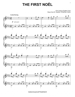 page one of The First Noel (Piano Solo)