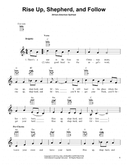 page one of Rise Up, Shepherd, And Follow (Ukulele)