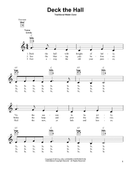 page one of Deck The Hall (Ukulele)