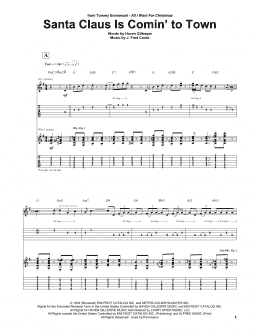 page one of Santa Claus Is Comin' To Town (Guitar Tab)