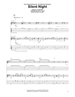 page one of Silent Night (Guitar Tab)