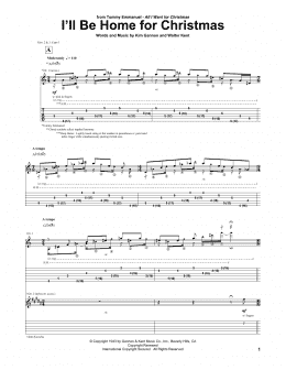 page one of I'll Be Home For Christmas (Guitar Tab)