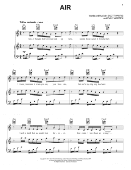 page one of Air (Piano, Vocal & Guitar Chords (Right-Hand Melody))