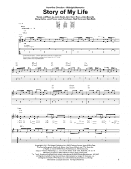 page one of Story Of My Life (Guitar Tab)