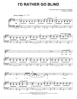 page one of I'd Rather Go Blind (Piano & Vocal)