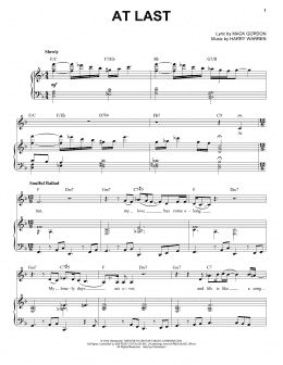 page one of At Last (Piano & Vocal)