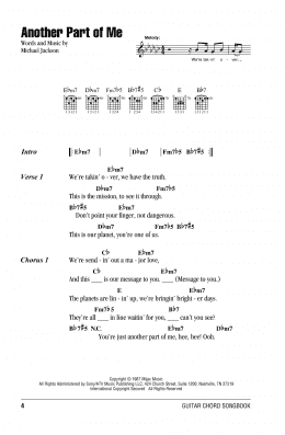 page one of Another Part Of Me (Guitar Chords/Lyrics)