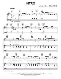 page one of Intro (Piano, Vocal & Guitar Chords (Right-Hand Melody))