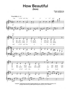 page one of How Beautiful (Piano & Vocal)