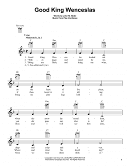 page one of Good King Wenceslas (Ukulele)