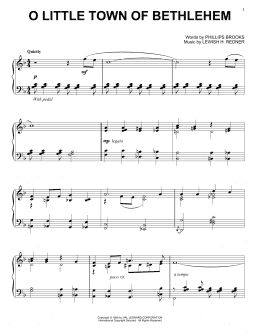 page one of O Little Town Of Bethlehem (Piano Solo)