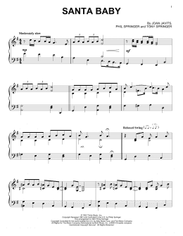 page one of Santa Baby (Piano Solo)