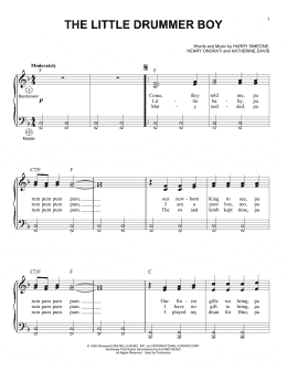 page one of The Little Drummer Boy (Accordion)