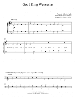 page one of Good King Wenceslas (Educational Piano)