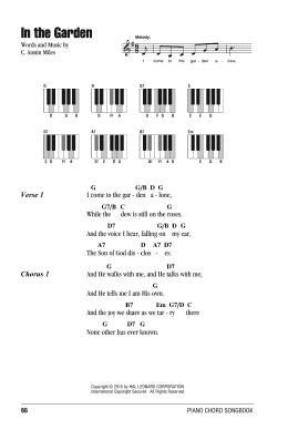 page one of In The Garden (Piano Chords/Lyrics)