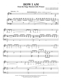 page one of How I Am (Piano & Vocal)