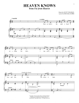 page one of Heaven Knows (Piano & Vocal)