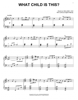 page one of What Child Is This? (Piano Solo)