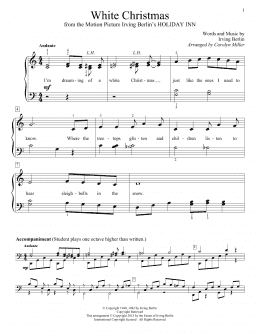 page one of White Christmas (Educational Piano)