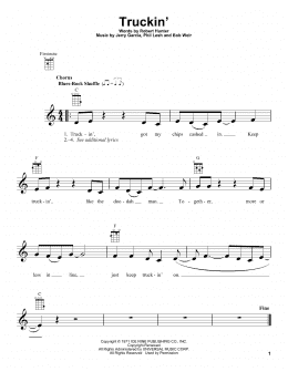 page one of Truckin' (Ukulele)