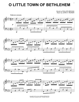 page one of O Little Town Of Bethlehem (Piano Solo)