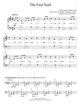 page one of The First Noel (Educational Piano)