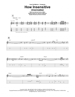 page one of How Insensitive (Insensatez) (Guitar Tab)