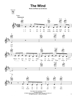 page one of The Wind (Ukulele)