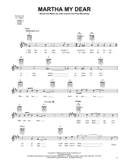 page one of Martha My Dear (Easy Guitar)