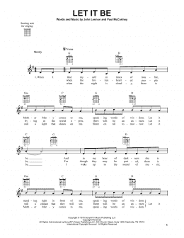 page one of Let It Be (Easy Guitar)