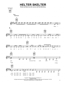 page one of Helter Skelter (Easy Guitar)