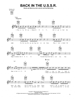 page one of Back In The U.S.S.R. (Easy Guitar)