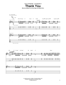 page one of Thank You (Guitar Tab)