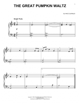 page one of The Great Pumpkin Waltz (Easy Piano)