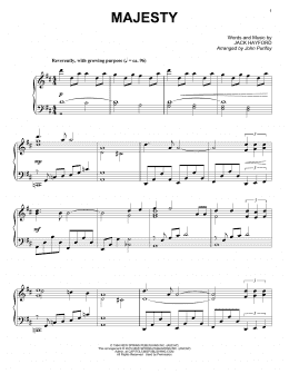 page one of Majesty (Piano Solo)