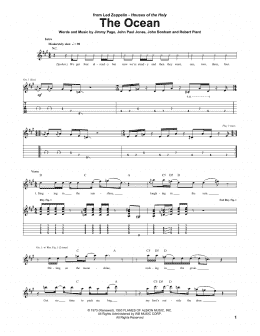 page one of The Ocean (Guitar Tab)