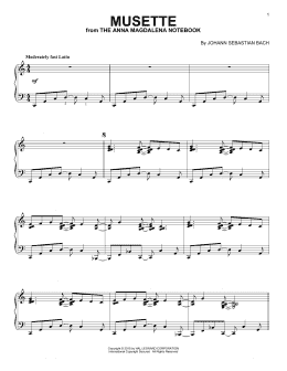 page one of Musette in D Major [Jazz version] (Piano Solo)