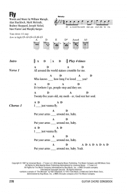 page one of Fly (Guitar Chords/Lyrics)