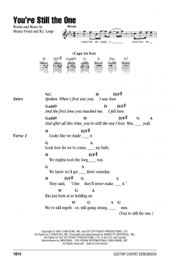 page one of You're Still The One (Guitar Chords/Lyrics)