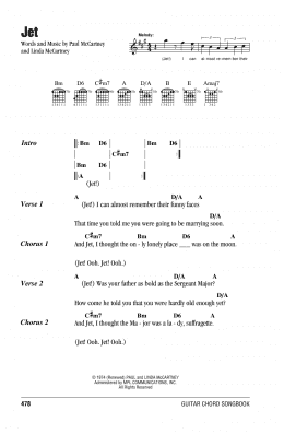 page one of Jet (Guitar Chords/Lyrics)