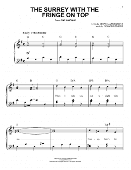 page one of The Surrey With The Fringe On Top (from Oklahoma!) (Very Easy Piano)