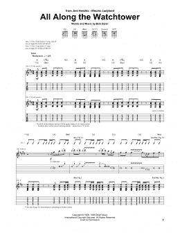 page one of All Along The Watchtower (Guitar Tab)