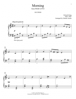 page one of Morning (Piano Duet)