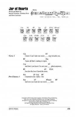 page one of Jar Of Hearts (Guitar Chords/Lyrics)