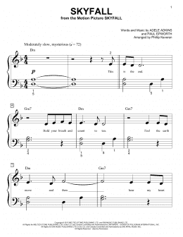 page one of Skyfall (arr. Phillip Keveren) (Big Note Piano)