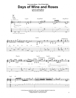 page one of Days Of Wine And Roses (Guitar Tab)